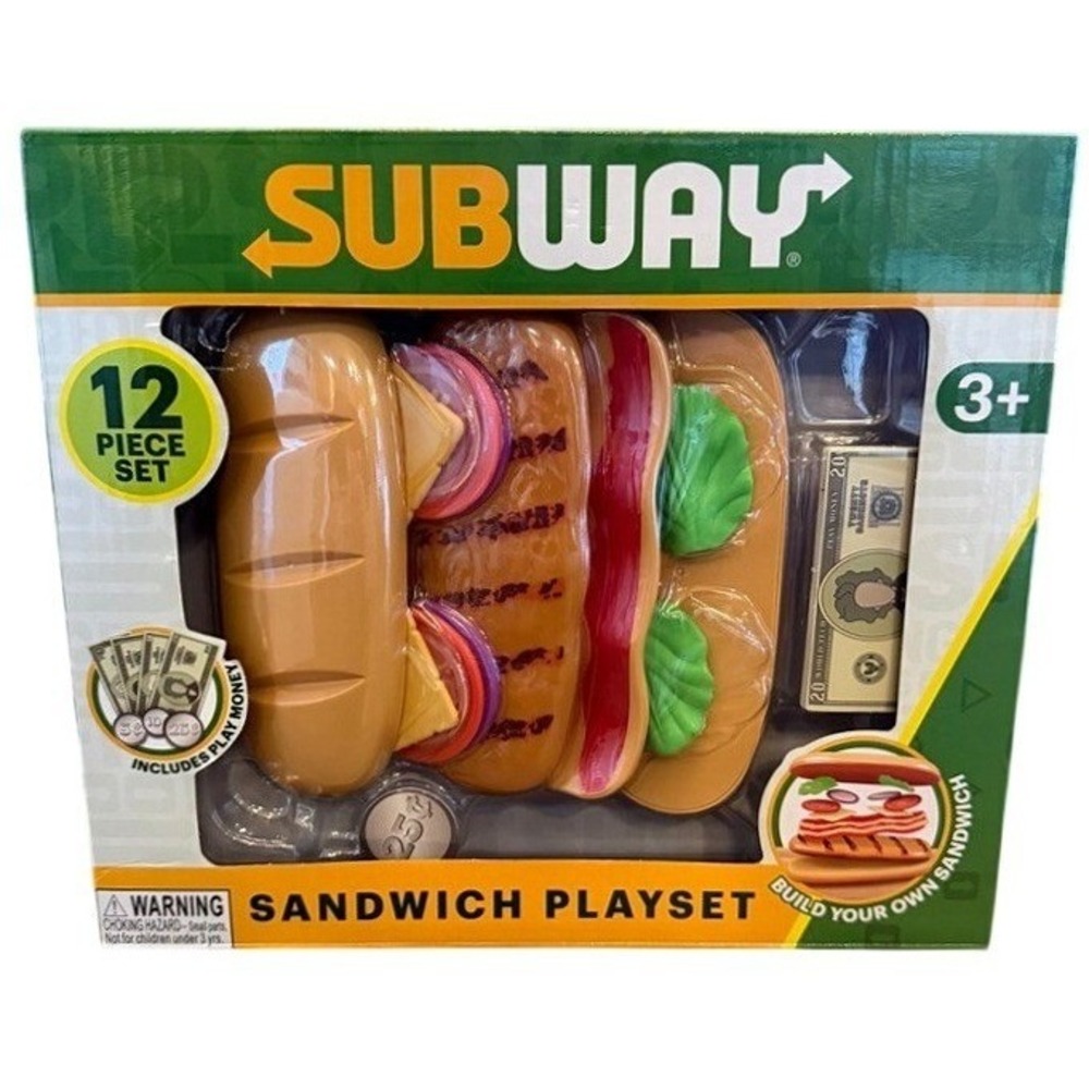 Subway Sandwich Playset World Tech Toys 12 Piece Build Your Own Sub Toy 36196